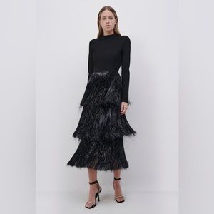 Jonathan Simkhai Barrett Tinsel Fringe Dress Size 2